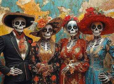 Ölüler Günü Festivalinde Meksika ve Guatemala